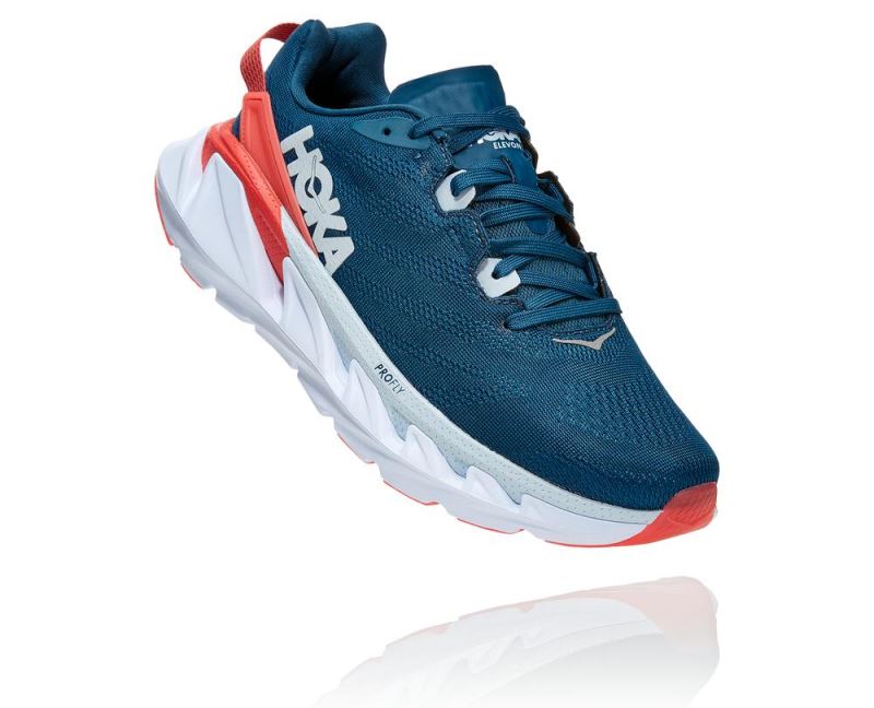 Hoka One One Elevon 2 - Sapatilhas De Treino Mulher Azuis / Coral | PT-G3abs0D